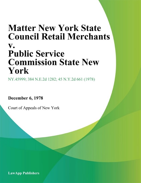 Matter New York State Council Retail Merchants v. Public Service Commission State New York