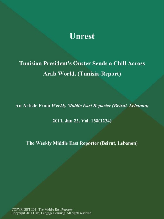 Unrest: Tunisian President's Ouster Sends a Chill Across Arab World (Tunisia-Report)