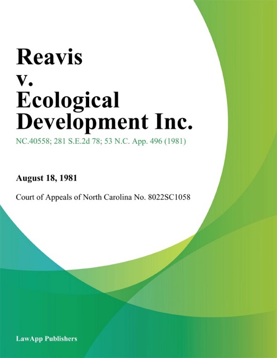 Reavis v. Ecological Development Inc.