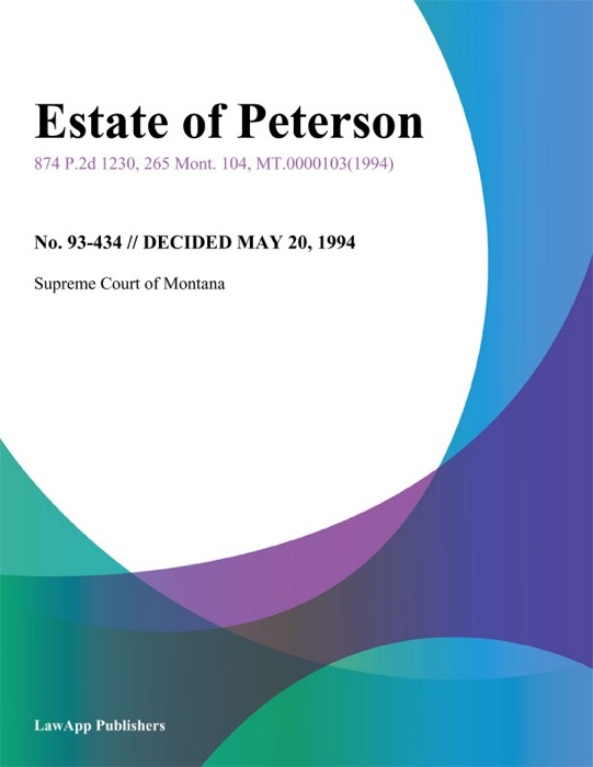 Estate of Peterson