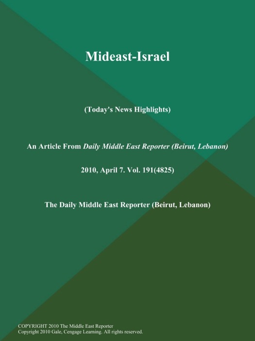 Mideast-Israel (Today's News Highlights)