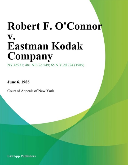 Robert F. O'Connor v. Eastman Kodak Company
