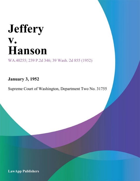 Jeffery v. Hanson