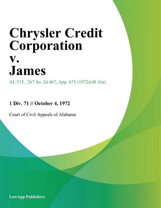 Chrysler Credit Corporation v. James