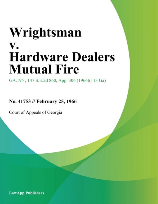 Wrightsman v. Hardware Dealers Mutual Fire