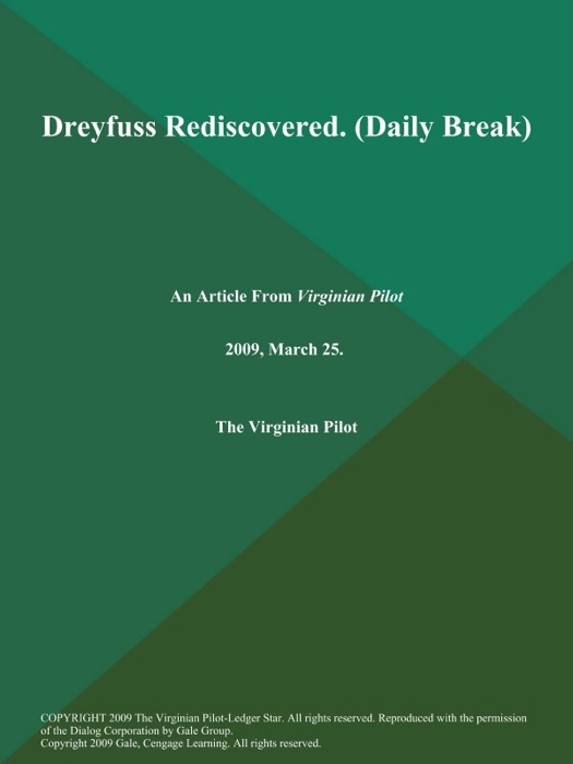 Dreyfuss Rediscovered (Daily Break)