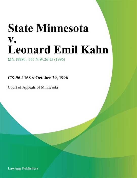 State Minnesota v. Leonard Emil Kahn