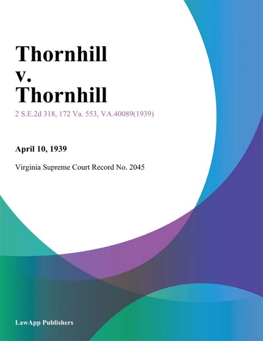 Thornhill V. Thornhill