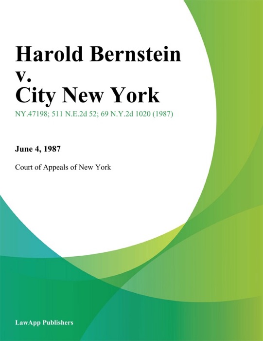 Harold Bernstein v. City New York