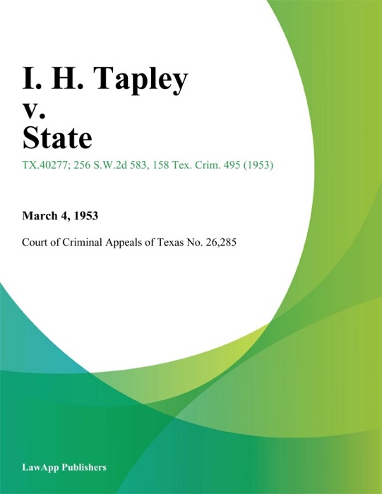 I. H. Tapley v. State