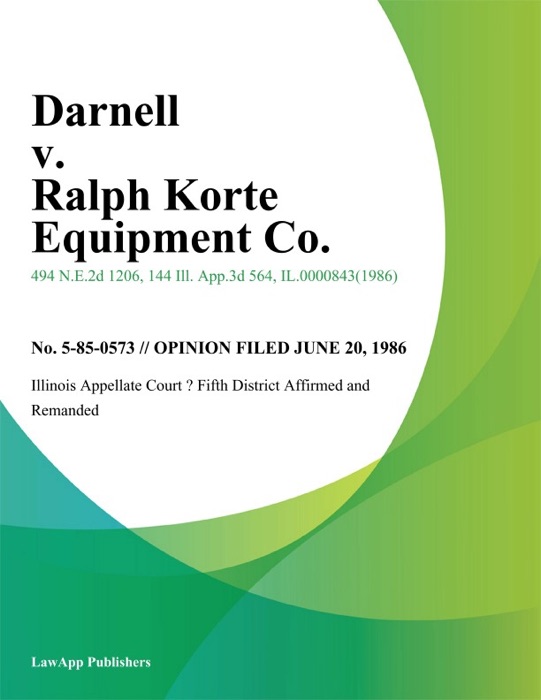 Darnell v. Ralph Korte Equipment Co.