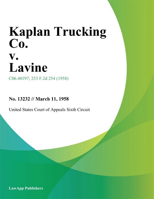 Kaplan Trucking Co. v. Lavine