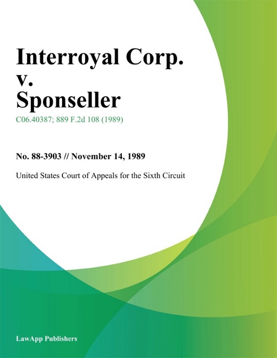Interroyal Corp. V. Sponseller