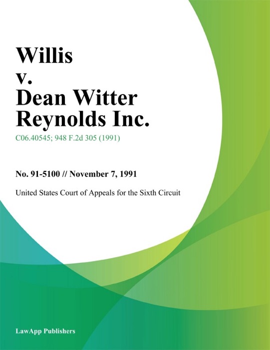 Willis V. Dean Witter Reynolds Inc.