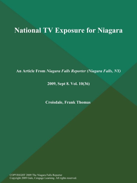 National TV Exposure for Niagara
