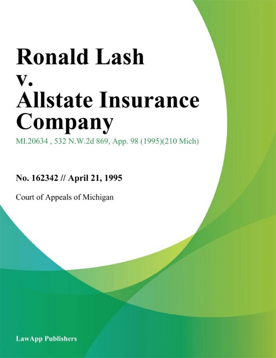 Ronald Lash v. Allstate Insurance Company