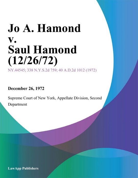 Jo A. Hamond v. Saul Hamond