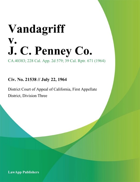 Vandagriff v. J. C. Penney Co.