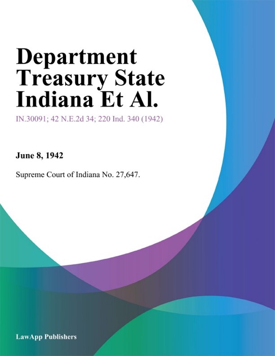 Department Treasury State Indiana Et Al.