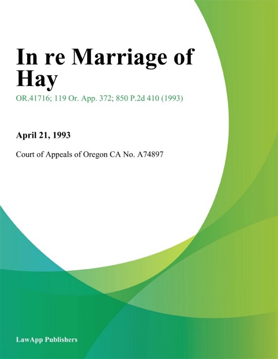 In re Marriage of Hay