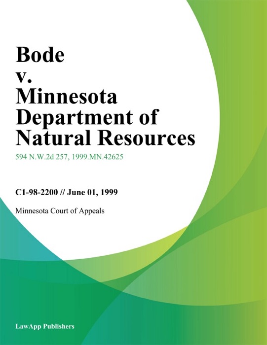 Bode v. Minnesota Department of Natural Resources