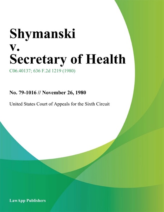 Shymanski v. Secretary of Health