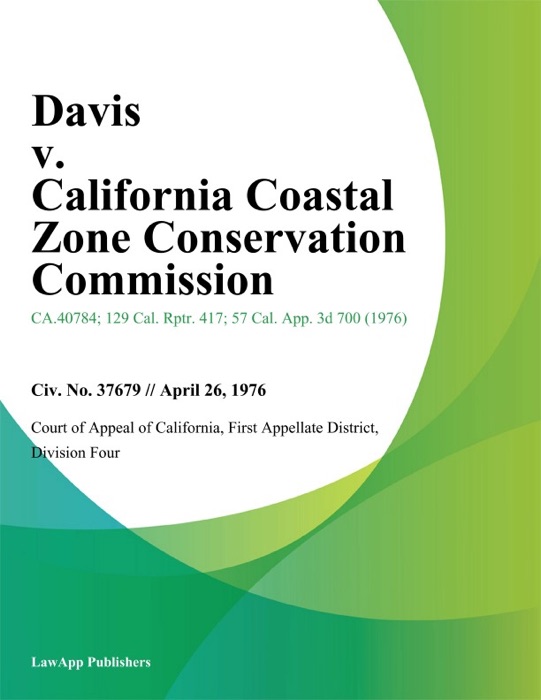 Davis v. California Coastal Zone Conservation Commission