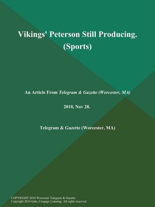 Vikings' Peterson Still Producing (Sports)