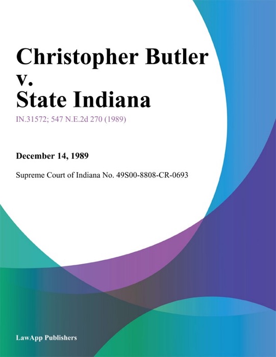 Christopher Butler v. State Indiana