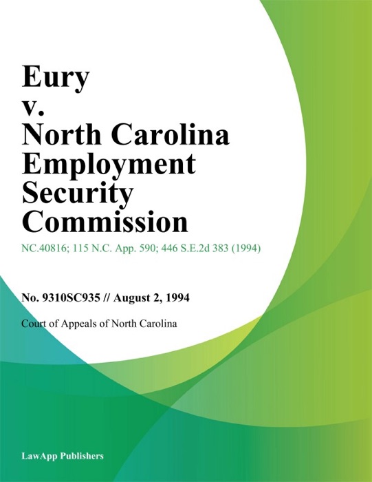 Eury V. North Carolina Employment Security Commission