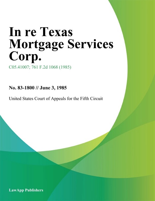In Re Texas Mortgage Services Corp.
