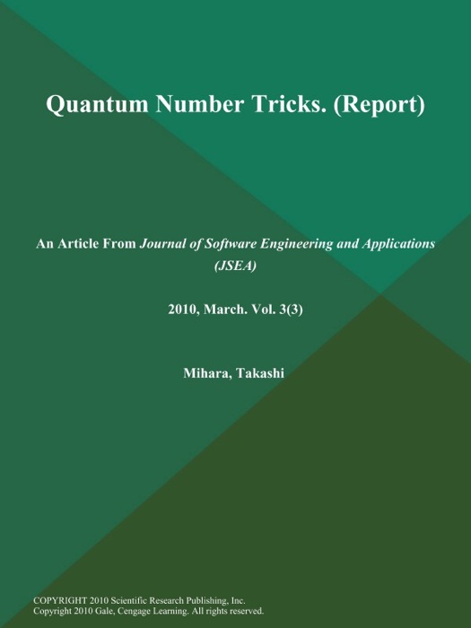 Quantum Number Tricks (Report)