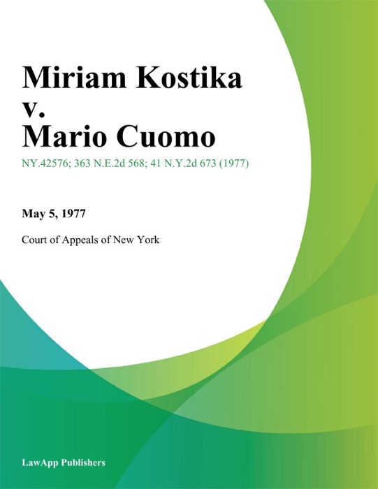 Miriam Kostika v. Mario Cuomo