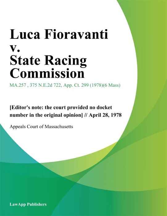 Luca Fioravanti v. State Racing Commission