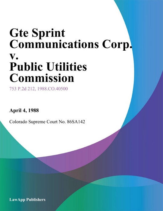 Gte Sprint Communications Corp. v. Public Utilities Commission