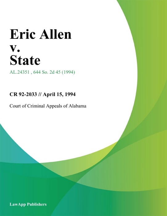 Eric Allen v. State