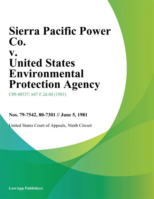 Sierra Pacific Power Co. v. United States Environmental Protection Agency