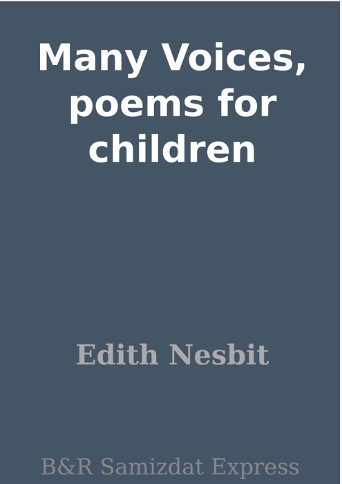 Many Voices, poems for children