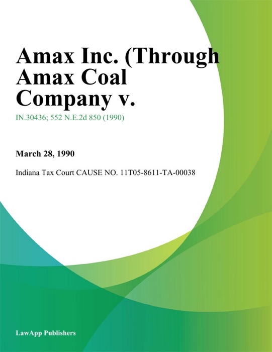 Amax Inc. (Through Amax Coal Company v.