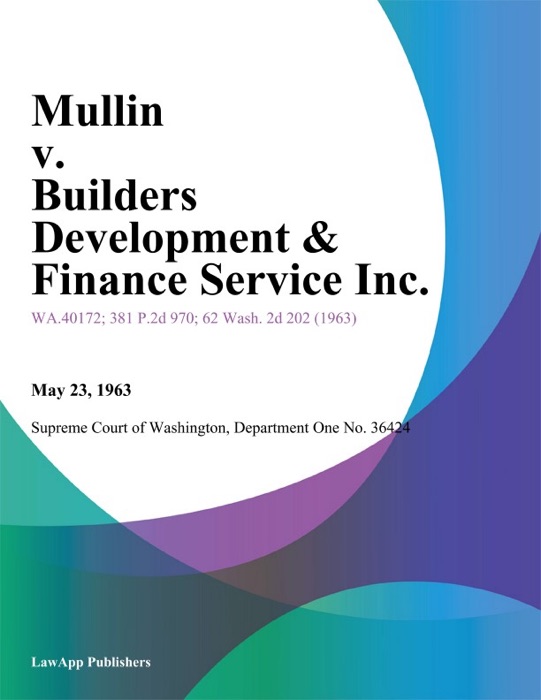 Mullin V. Builders Development & Finance Service Inc.