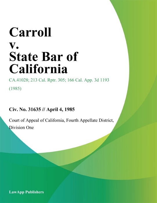 Carroll v. State Bar of California