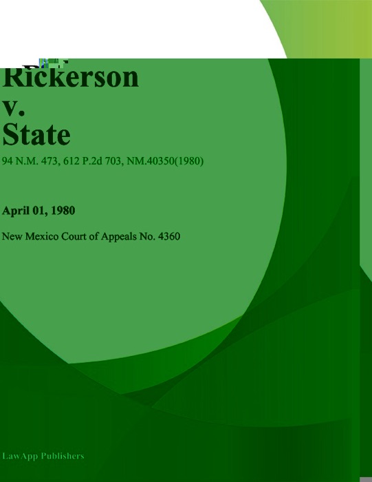 Rickerson V. State