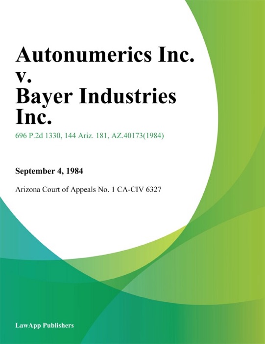 Autonumerics Inc. V. Bayer Industries Inc.