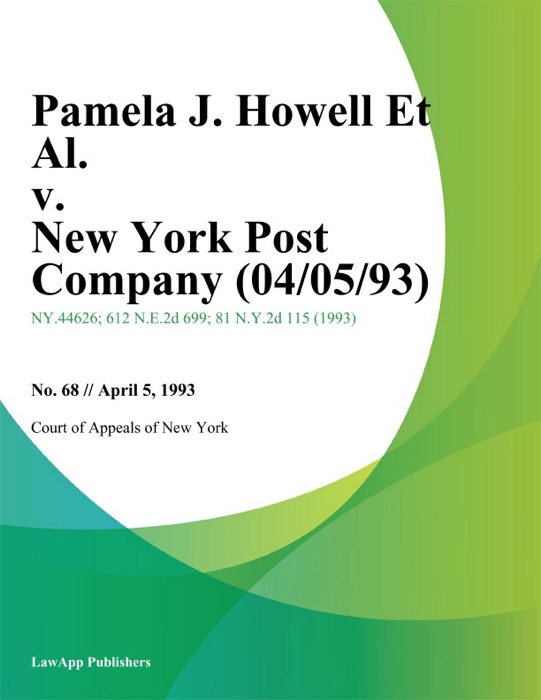 Pamela J. Howell Et Al. v. New York Post Company