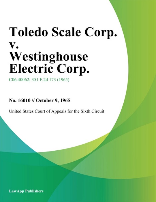 Toledo Scale Corp. v. Westinghouse Electric Corp.