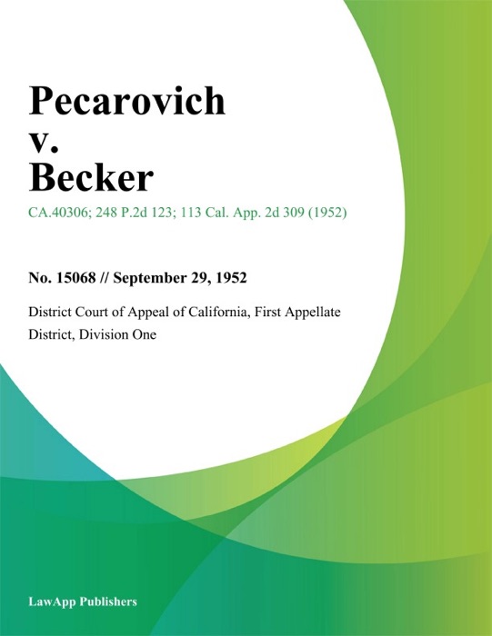 Pecarovich v. Becker