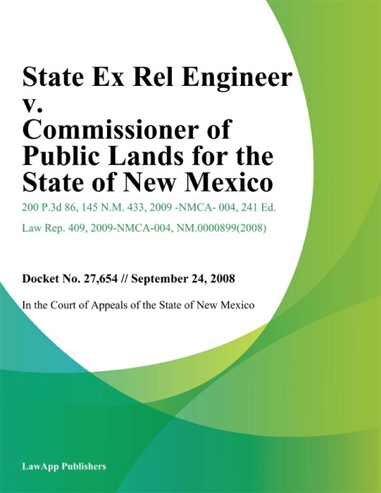 State Ex Rel Engineer v. Commissioner of Public Lands for the State of New Mexico