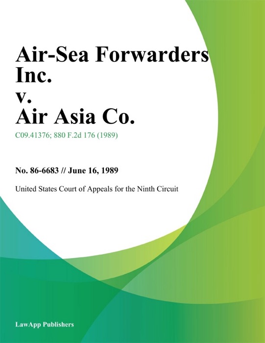 Air-Sea Forwarders Inc. v. Air Asia Co.