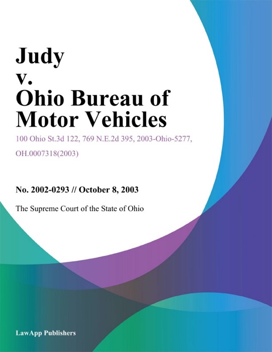 Judy v. Ohio Bureau of Motor Vehicles