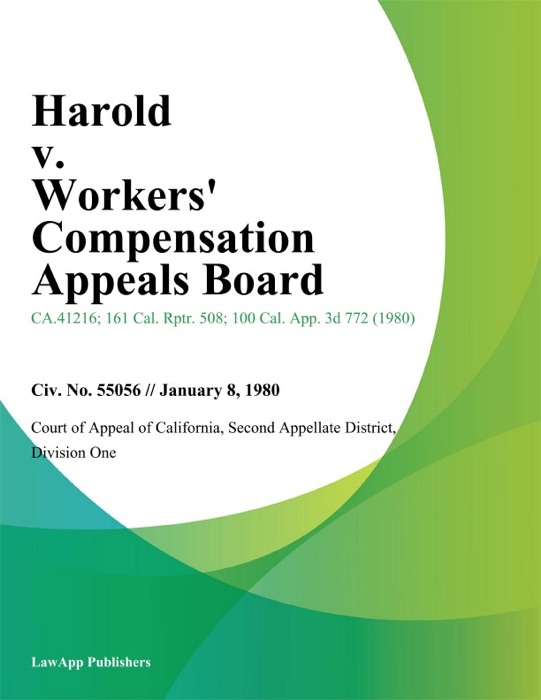 Harold v. Workers Compensation Appeals Board